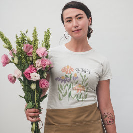 Verwen jezelf met vriendelijkheid Boho Floral T-shirt
