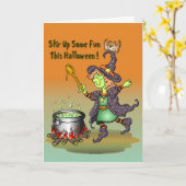 Verwen jezelf met wat plezier deze Halloween! Kaart (Gele Bloem)