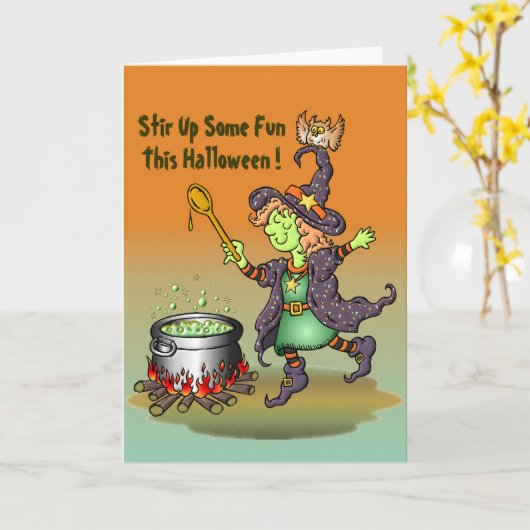 Verwen jezelf met wat plezier deze Halloween! Kaart (Gele Bloem)