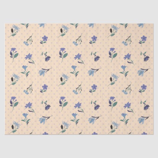 Verwen Pastel Bloesems Cadeaupapier Tissuepapier (Voorkant)