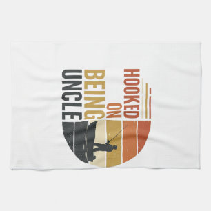 Verwend aan het zijn Oom Vissen Vintage Grafisch_1 Theedoek