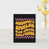 Verwend Blauwe Kraag Vriendin Groovy Moederdag Kaart (Gele Bloem)