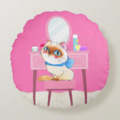 Verwend Kat rond Sierkussen Kussen (Voorkant)