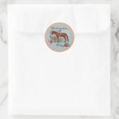 verwend mijn paardenjournaal classic ronde sticker (Tas)