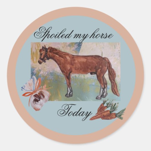 verwend mijn paardenjournaal classic ronde sticker (Voorkant)