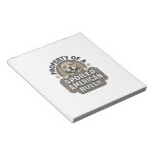 Verwende Amerikaanse Bully Vintage Gravure Design_ Notitieblok (Schuin)