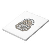 Verwende Amerikaanse Bully Vintage Gravure Design_ Notitieblok (Linkerzijde)