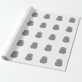 Verwende Amerikaanse Bully Vintage Gravure Ontwerp Cadeaupapier (Uitgerold)