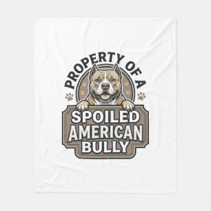 Verwende Amerikaanse Bully Vintage Gravure Ontwerp Fleece Deken