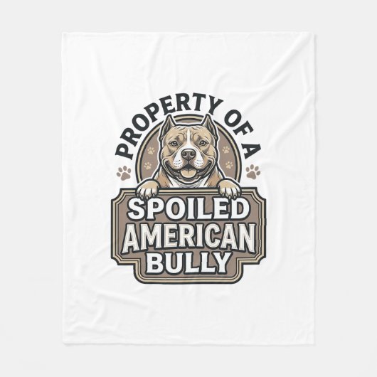 Verwende Amerikaanse Bully Vintage Gravure Ontwerp Fleece Deken (Voorkant)