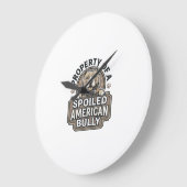 Verwende Amerikaanse Bully Vintage Gravure Ontwerp Grote Klok (Hoek)