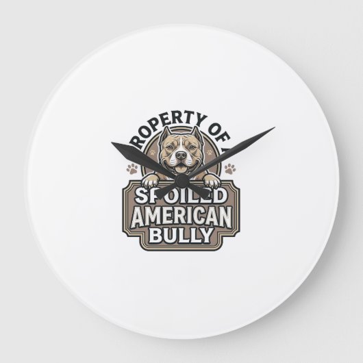 Verwende Amerikaanse Bully Vintage Gravure Ontwerp Grote Klok (Voorkant)