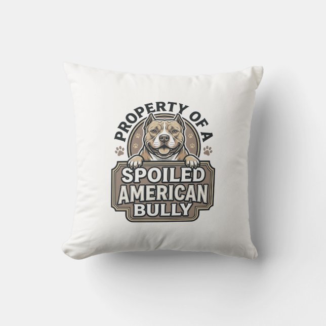 Verwende Amerikaanse Bully Vintage Gravure Ontwerp Kussen (Voorkant)