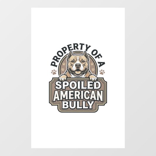 Verwende Amerikaanse Bully Vintage Gravure Ontwerp Raamsticker (Vel)