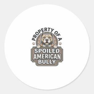 Verwende Amerikaanse Bully Vintage Gravure Ontwerp Ronde Sticker