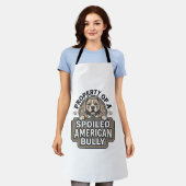 Verwende Amerikaanse Bully Vintage Gravure Ontwerp Schort (Gedragen)