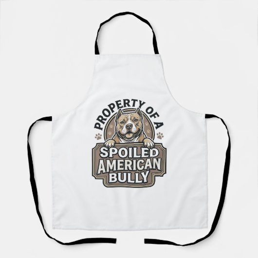 Verwende Amerikaanse Bully Vintage Gravure Ontwerp Schort (Voorkant)
