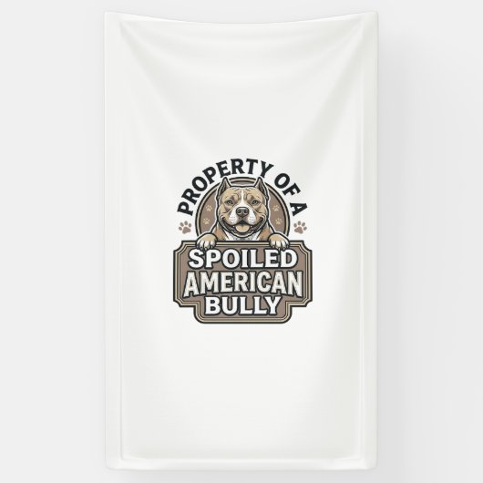 Verwende Amerikaanse Bully Vintage Gravure Ontwerp Spandoek (Verticaal)