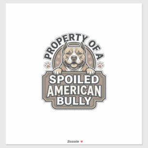 Verwende Amerikaanse Bully Vintage Gravure Ontwerp Sticker