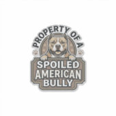 Verwende Amerikaanse Bully Vintage Gravure Ontwerp Sticker (Voorkant)