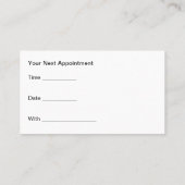 Verwende dames spa afspraak Visitekaartjes Afsprakenkaartje (Achterkant)