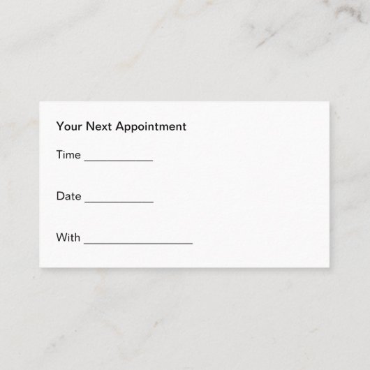 Verwende dames spa afspraak Visitekaartjes Afsprakenkaartje (Achterkant)