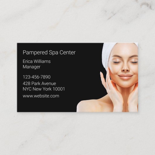 Verwende dames spa afspraak Visitekaartjes Afsprakenkaartje (Voorkant)
