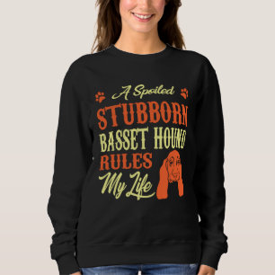 Verwende Dwars Basset Hound Regeert Mijn Leven Trui