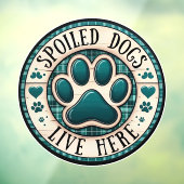 Verwende honden leven hier raam klampen raamsticker (Vel 3)