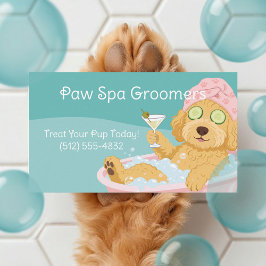Verwende Huisdier Honden Spa Verzorgster Professio Visitekaartje