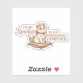 Verwende Kat Koninklijke Kussen Sticker (Vel)