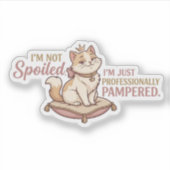Verwende Kat Koninklijke Kussen Sticker (Voorkant)