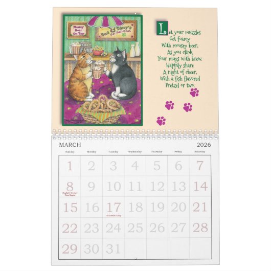 Verwende Katten Kalender (Mar 2026)