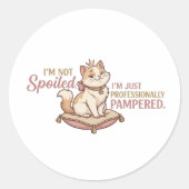Verwende Katten Koninklijke Kussen Sticker (Voorkant)