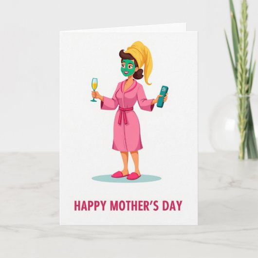 Verwende Moederdag Spa Dag Kaart (Voorkant)