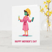 Verwende Moederdag Spa Dag Kaart (Gele Bloem)