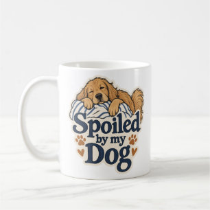 Verwende Mok 'Bedorven Door Mijn Hond'   Mooie Mok