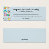 Verwende Paws Pet Grooming Afspraakkaarten Mini Visitekaartjes (Voorkant /achterkant)