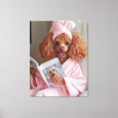 Verwende Poedel Leesdag Canvas Afdruk (Voorkant)