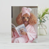 Verwende Poedel Leesdag Kaart (Staand voorkant)