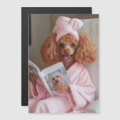 Verwende Poedel Leesdag Magnetische Uitnodiging (Voorkant / Achterkant)