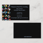 Verwende Pootjes Kleurrijke Hondentrimmer Visitekaartje (Voorkant / Achterkant)