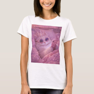 Verwende Prinses Kat Sms'end in Bed T-shirt