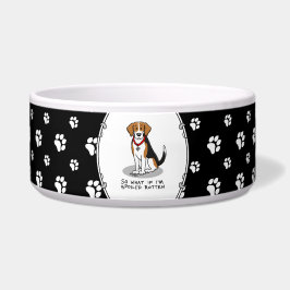 Verwende Rotte Beagle (drie kleuren 3) Hond Grappi Voerbakje