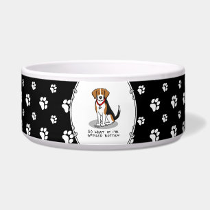 Verwende Rotte Beagle (drie kleuren 3) Hond Grappi Voerbakje