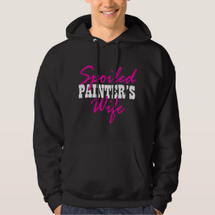 Verwende vrouw van een schilderplezier hoodie