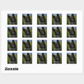 verwende zwarte Duitse herder Vierkante Sticker (Vel)