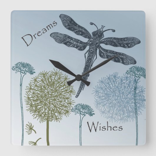 Verwensen en dromen vierkante klok (Voorkant)