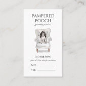 Verwenste Pooch Dog Spa Grooming Afsprakenkaartje (Voorkant)