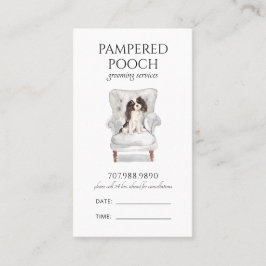 Verwenste Pooch Dog Spa Grooming Afsprakenkaartje